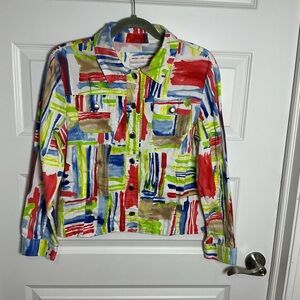 Draper’s & Damons Multicolor Abstract Jacket Size Medium